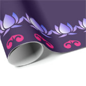 Papier Cadeau Dieu hindou Ganesha et symboles indiens en bande (Coin rond)