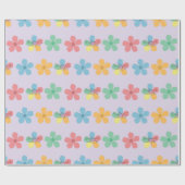 Papier Cadeau Différent Pas Moins Autisme Design Floral Sans Cou (Plat)