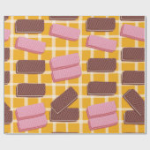 Papier Cadeau Différentes gaufres aromatisées sans soudure arriè (Plat)