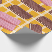 Papier Cadeau Différentes gaufres aromatisées sans soudure arriè (Coin)