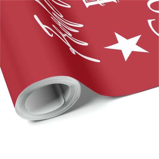 Papier Cadeau Différentes langues de Joyeux Noël (Coin rond)