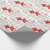 Papier Cadeau Différentes langues de Joyeux Noël personnalisées (Coin)