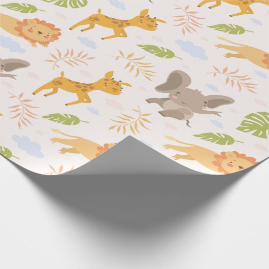 Papier Cadeau Différents Animaux Décoratifs (Coin)