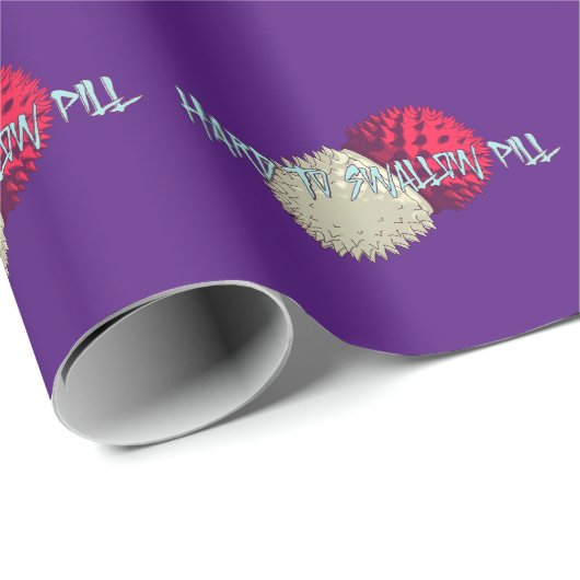 Papier Cadeau Difficile à avaler pilule (Coin rond)