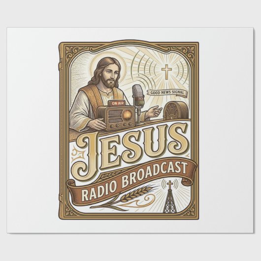 Papier Cadeau Diffusion Radio Jésus Diffusion Radio Jésus Christ (Plat)