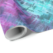 Papier Cadeau digihatch - turquoise et violet : (Coin rond)