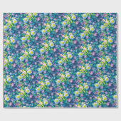 Papier Cadeau Digital Nature Floral, Daisy  Blues (Plat)