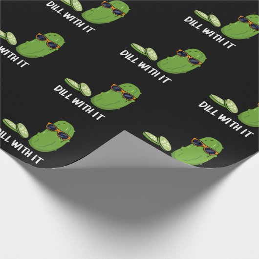 Papier Cadeau Dill With It Funny Dill Picket Pun Dark BG (Coin)