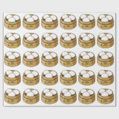 Papier Cadeau Dim sum dessin animé (Plat)