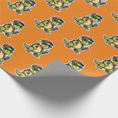 Papier Cadeau dinasaur bébé mignon avec un micro (Coin)