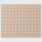 Papier Cadeau Dinde de Thanksgiving Motif d'Automne (Plat)