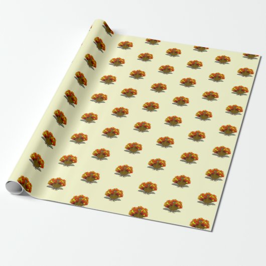 Papier Cadeau Dinde inquiète de Thanksgiving (Déroulé)