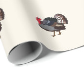 Papier Cadeau Dinde Oiseau Dinde (Coin rond)
