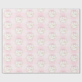 Papier Cadeau Dinde Rose Ruban Caprice Prépa Gingham (Plat)