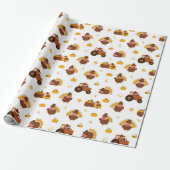 Papier Cadeau Dindes de Thanksgiving (Déroulé)