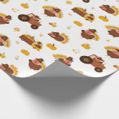 Papier Cadeau Dindes de Thanksgiving (Coin)