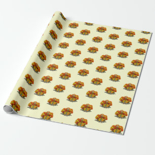 Papier Cadeau Dindon de Thanksgiving Touristique