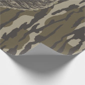 Papier Cadeau Dindon Plume Fonds Camo Forêt (Coin)
