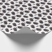 Papier Cadeau Dindons et plumes - Papier blanc (Coin)