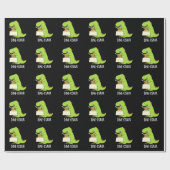 Papier Cadeau Dine-osaur Funny Dinosaur Pun Dark BG (Plat)