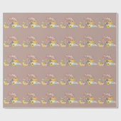 Papier Cadeau Dîner d'action de grâces dinde Turquie Citrouilles (Plat)