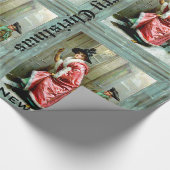 Papier Cadeau Dîner de Noël 15' victorien élégant (Coin)