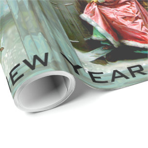 Papier Cadeau Dîner de Noël 15' victorien élégant