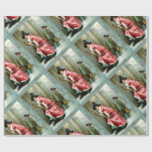 Papier Cadeau Dîner de Noël 3 Papier d'enveloppement victorien (Plat)