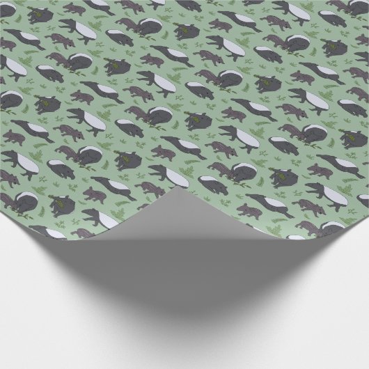 Papier Cadeau Dîner en famille Tapir en vert (Coin)