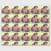 Papier Cadeau Diner Vintage des années 1950 (Plat)