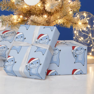 Papier Cadeau Dino Christmas Dinos Hiver Animaux Enveloppement P