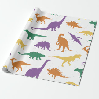 Papier Cadeau Dino dinosaures multicolore d'enfants