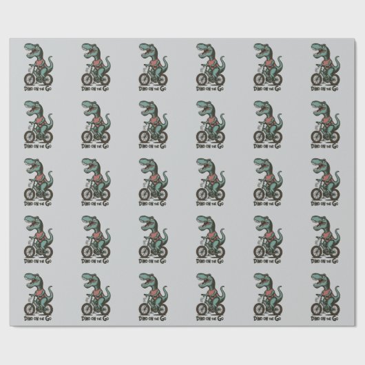 Papier Cadeau Dino en route (Plat)