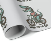 Papier Cadeau Dino en route (Coin rond)