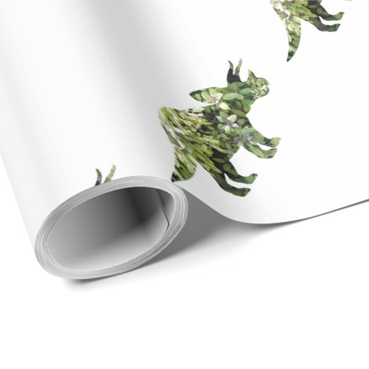 Papier Cadeau Dino Mood, Dinosaur Art enveloppement cadeau (Coin rond)