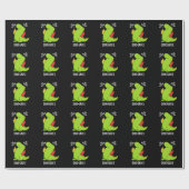 Papier Cadeau Dino-Sauce Dinosaure Dinosaure Pun Dark BG (Plat)