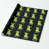 Papier Cadeau Dino-sour Dinosaure Pun Dark BG (Déroulé)