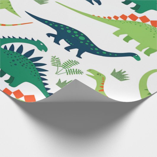 Papier Cadeau dino t-rex motif (Coin)