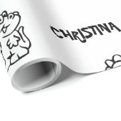 Papier Cadeau Dino-Themed Kid's Birthday (Coin rond)