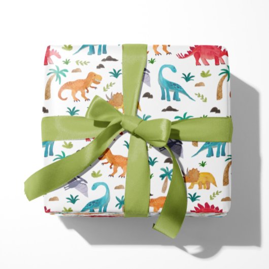 Papier Cadeau Dinos Peints