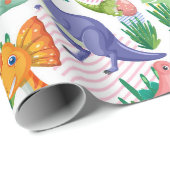 Papier Cadeau 🦖 Dinosaur  (Coin rond)