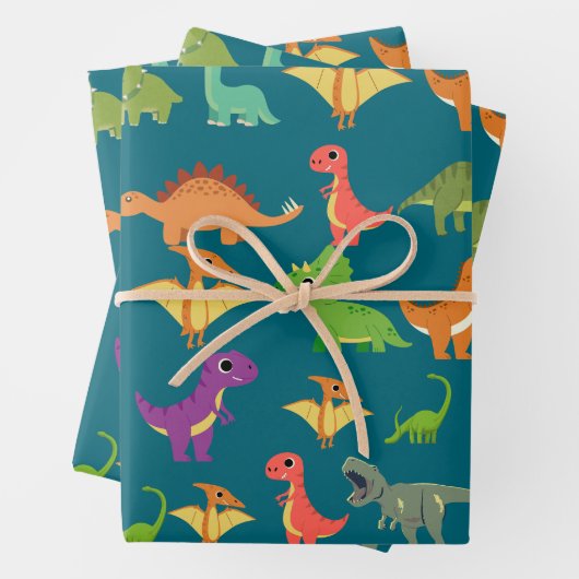 Papier cadeau Dinosaur (En situation)