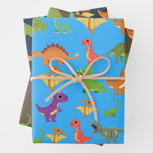 Papier cadeau Dinosaur (En situation)