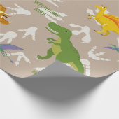 Papier Cadeau Dinosaur Anniversaire, Anniversaire Enfant, Texte  (Coin)