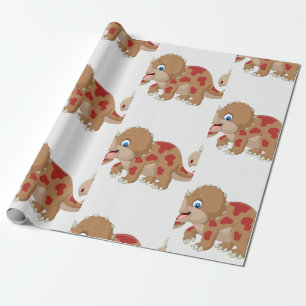 Papier Cadeau Dinosaur Cool Tricératops Enfants