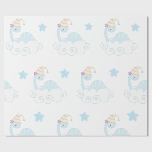 Papier Cadeau Dinosaur Dormir (Plat)