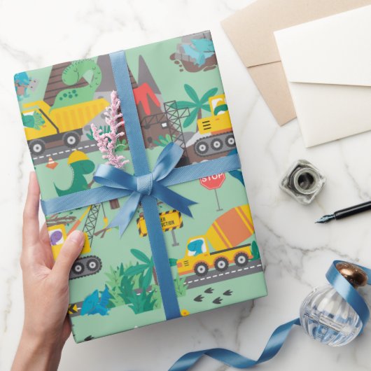 Papier Cadeau Dinosaur enfants de construction (Cadeaux)