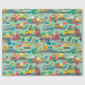 Papier Cadeau Dinosaur enfants de construction (Plat)