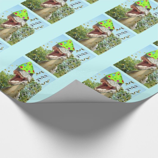 Papier Cadeau Dinosaur fête d'anniversaire (Coin)