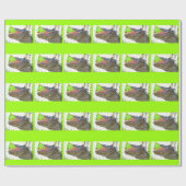 Papier Cadeau Dinosaur fête d'anniversaire (Plat)